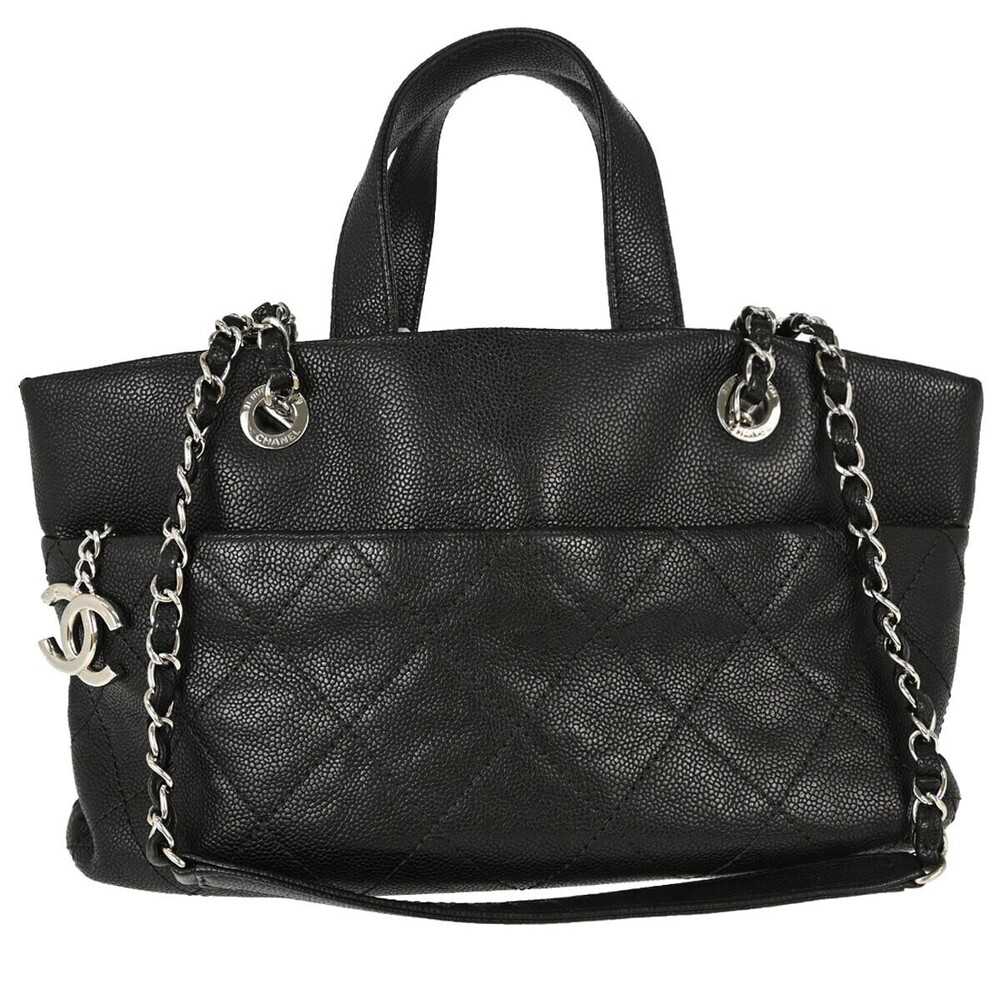 Chanel Timeless CC Charm Quilted Caviar Large